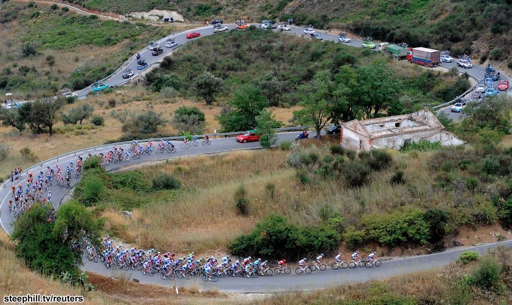 Photo: Stage 2 finishes in Montilla, a small hill town in Crdoba.